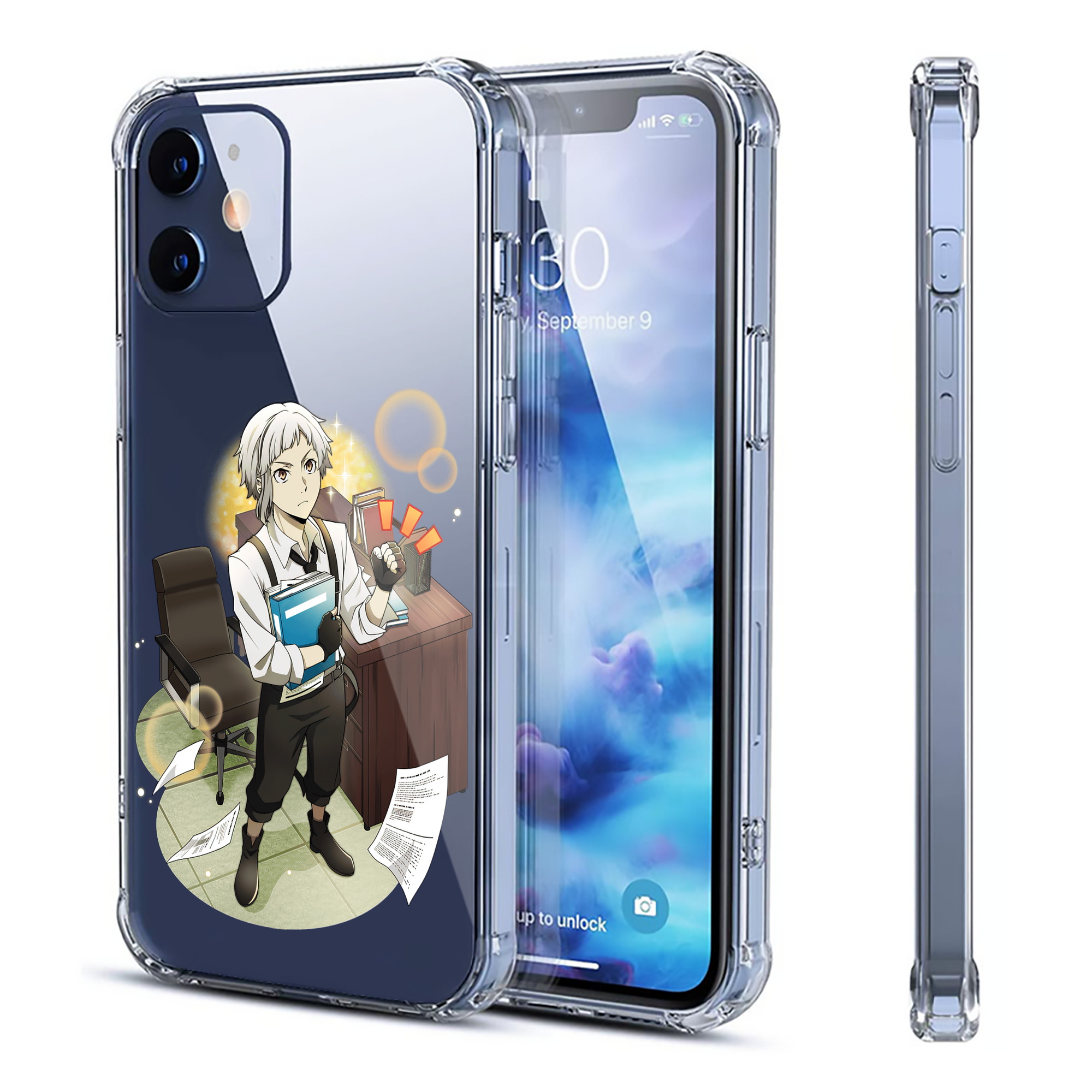 （画像用） 文豪ストレイドッグス Bungo Stray Dogs 【iPhone 12シリーズ対応】透明スマホケース（クリアソフトケース）
